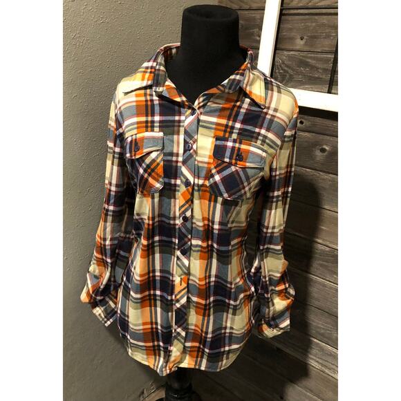 Urban Girl long sleeve plaid button up size medium - Picture 1 of 3